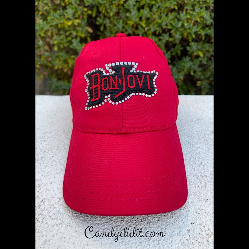 Candy Did It! Handmade One Of A Kind Bonjovi Fan Bling Baseball Cap
